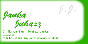 janka juhasz business card