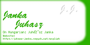 janka juhasz business card